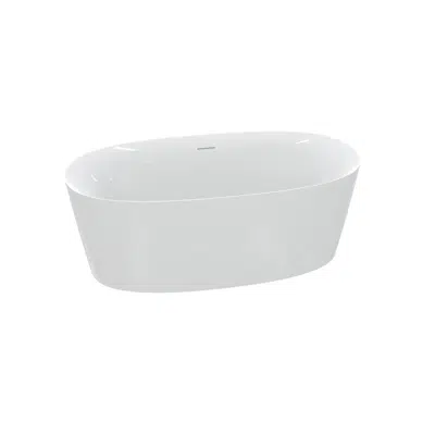 Image for Kado Lux Freestanding Bath 1500mm x 700mm x 580mm with Overflow Gloss White