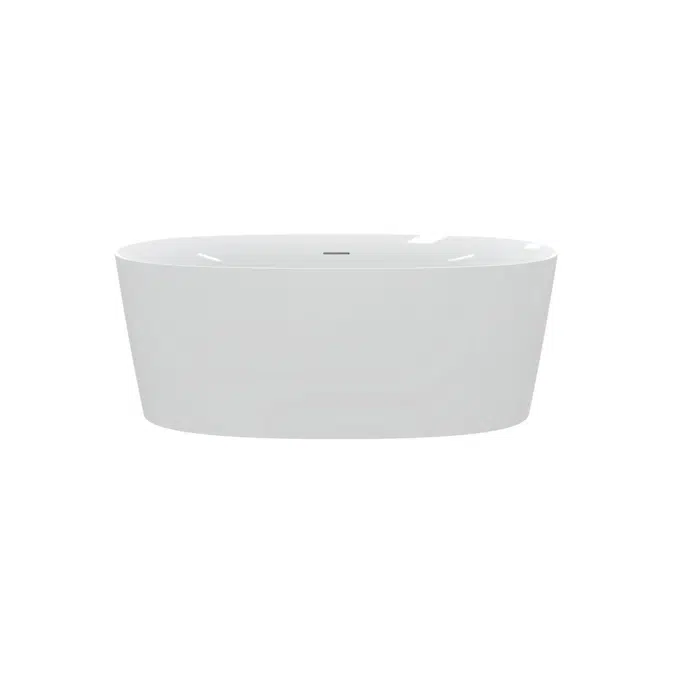 Kado Lux Freestanding Bath 1500mm x 700mm x 580mm with Overflow Gloss White