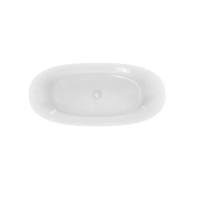 Kado Lux Freestanding Bath 1500mm x 700mm x 580mm with Overflow Gloss White