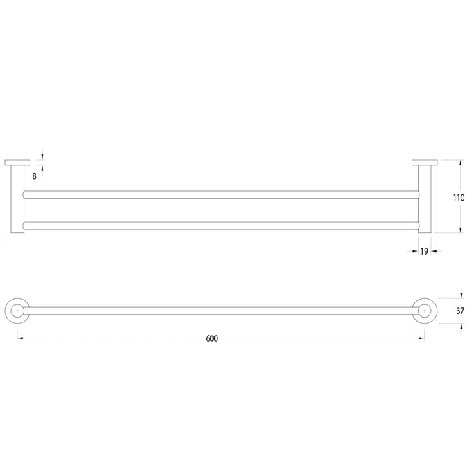 bim-objects-free-download-milli-mood-edit-double-towel-rail-600mm