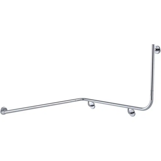 Mizu Drift 1110 x 1030 x 600 x 90 Degree Accessible Grab Rail Modular Left Hand Polished Stainless Steel