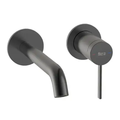 billede til Roca Ona Wall Basin/Bath Mixer Tap Set Kit Brushed Gunmetal (6 Star) Lead Free