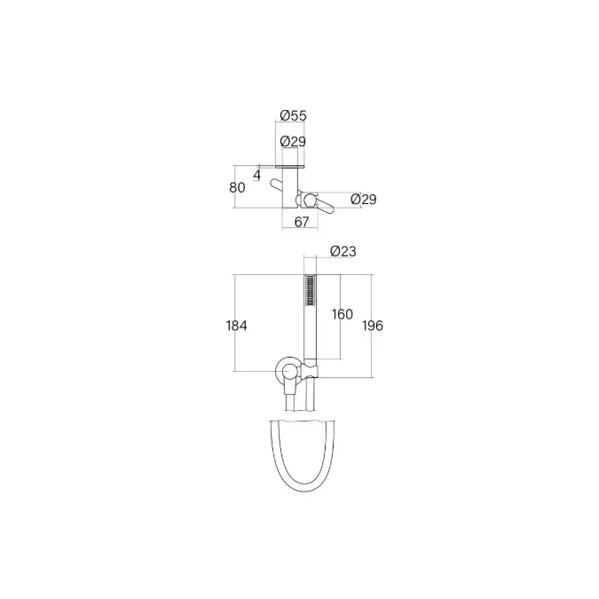 Faucet Strommen Vara Handshower on Bracket Discovery Bronze (3 Star)