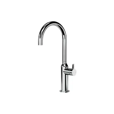 billede til Faucet Strommen Vara Fin Gooseneck Basin Mixer Tap Chrome (6 Star) Lead Free