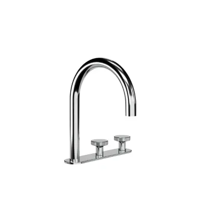 billede til Faucet Strommen Vara Disc Hob Basin Hostess Tap System Right Hand Chrome (6 Star) Lead Free