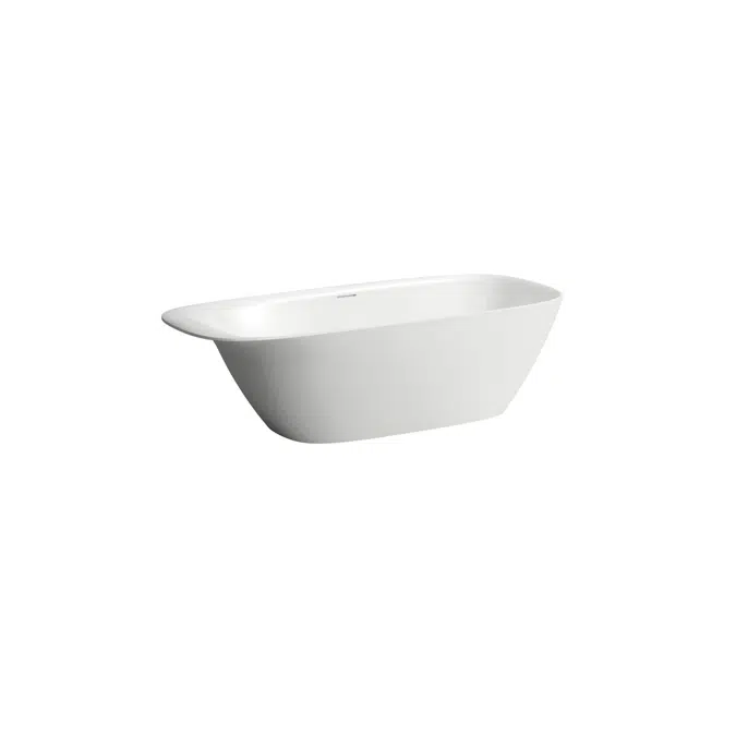 LAUFEN Ino Freestanding Bath with Shelf and Overflow 1800 x 800 Sentec White