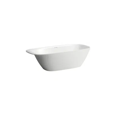 Image for LAUFEN Ino Freestanding Bath with Shelf and Overflow 1800 x 800 Sentec White
