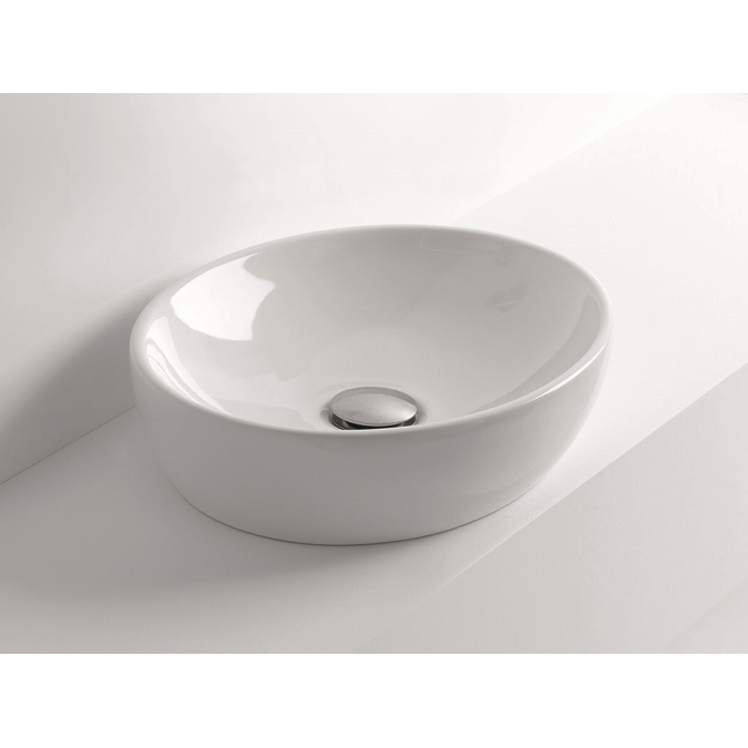 AXA H10 Oval Counter Basin 400 x 320mm White