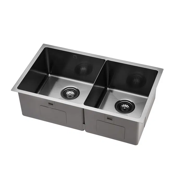 Memo Zenna 1 3/4 Bowl Sink Stainless Steel Nanoplated Gunmetal