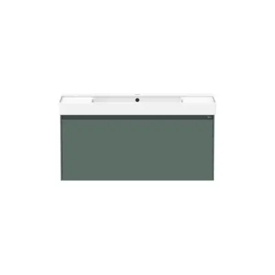 billede til Roca Ona Vanity All Drawer Single Centre Bowl 1000mm Matte Green