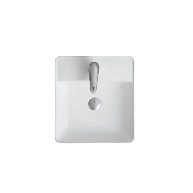 Posh Domaine Semi Inset Overflow Basin 1 Taphole White