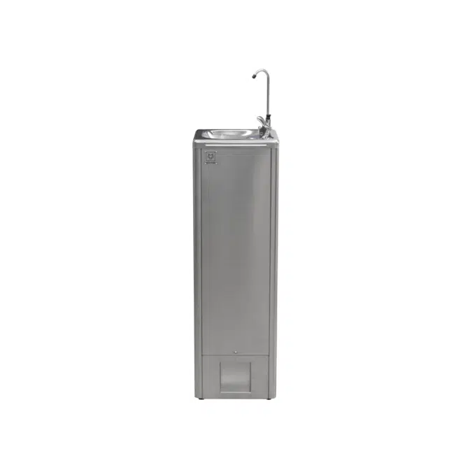 Wolfen Foot Sensor Drinking Fountain with Glass Filler 10 litres per hour Stainless Steel (non-filtered)