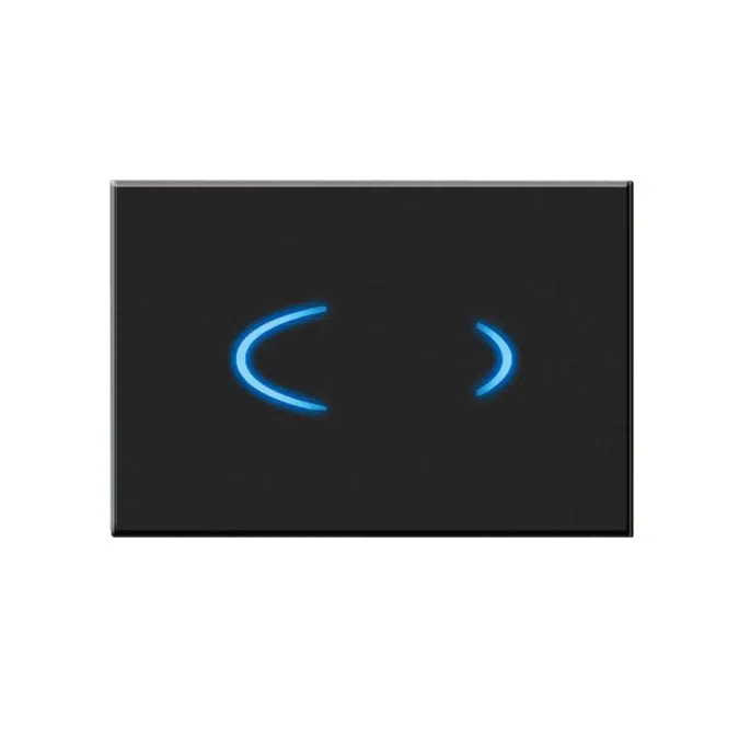 Wolfen 800 Back To Wall Rimless Pan with Inwall Cistern, Sensor Button, Single Flap Seat Blue (4 Star)