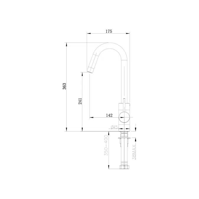 BIM objects - Free download! Mizu Drift MK2 Gooseneck Sink Mixer Tap ...