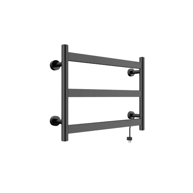 Mizu Stream Heated Towel Rail 600 x 450mm Matte Black