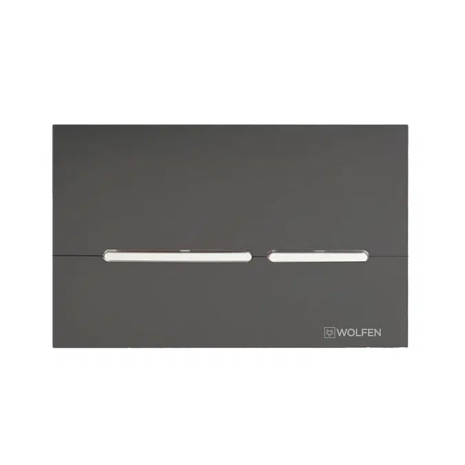 Wolfen 800 Back to Wall Rimless Inwall Toilet Suite with Double Flap Seat Grey, Raised Height Button & Plate Grey, Hideaway+ Inwall Cistern (4 Star)
