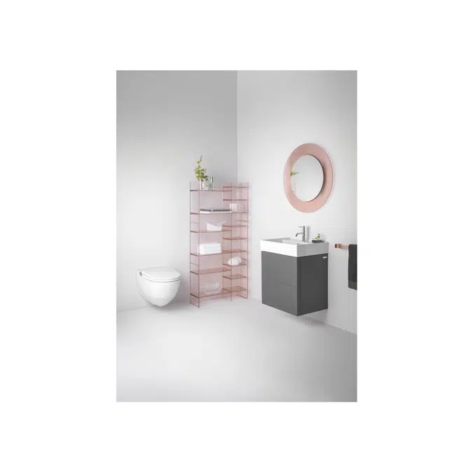 LAUFEN Kartell Wall Basin 1 Tap Hole with Over Flow 500x460 with Fixing Bolts White