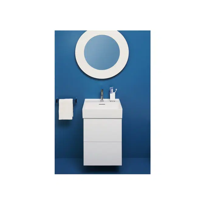 LAUFEN Kartell Wall Basin 1 Tap Hole with Over Flow 500x460 with Fixing Bolts White