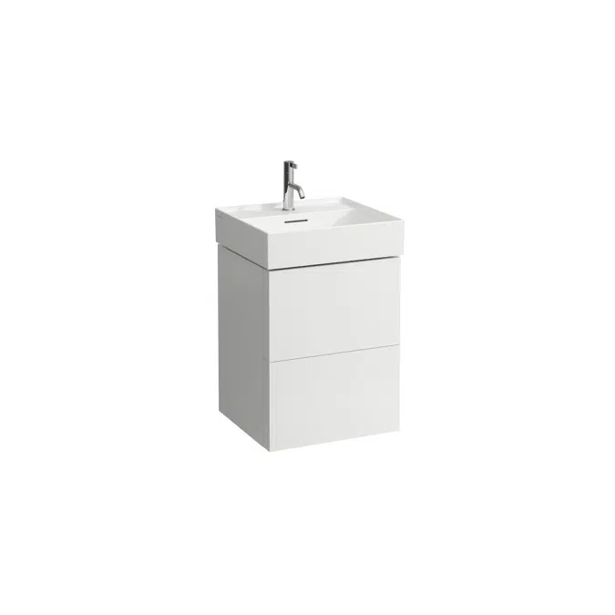 LAUFEN Kartell Wall Basin 1 Tap Hole with Over Flow 500x460 with Fixing Bolts White