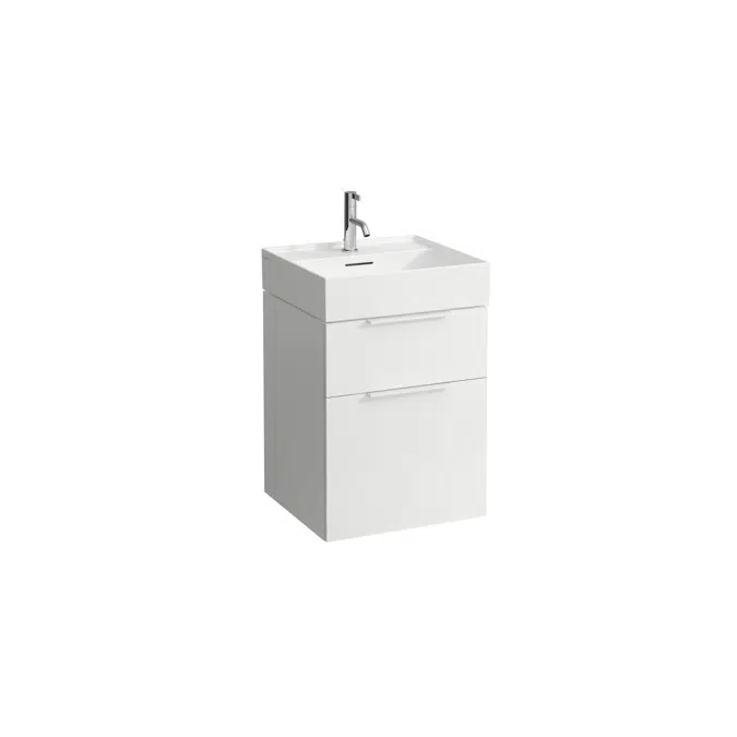 LAUFEN Kartell Wall Basin 1 Tap Hole with Over Flow 500x460 with Fixing Bolts White