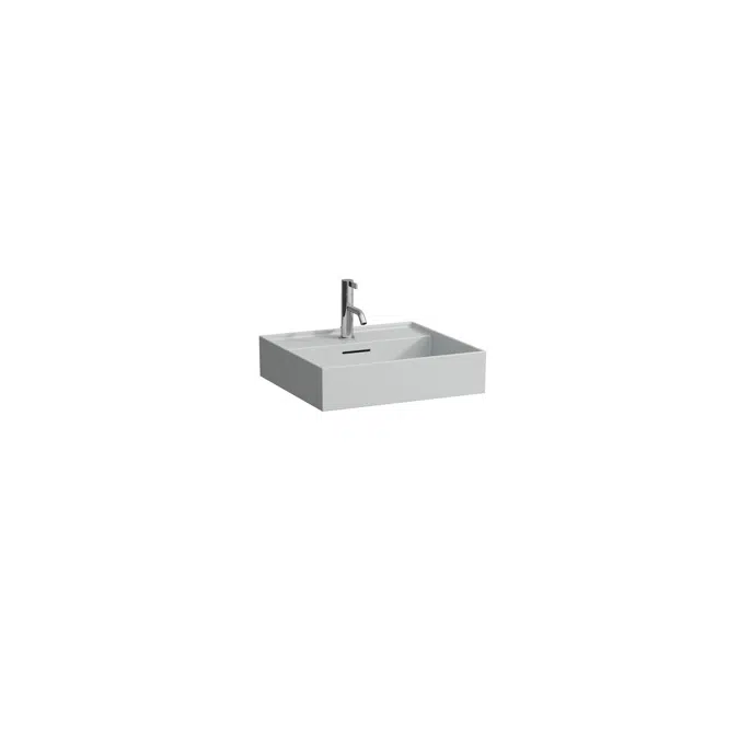 LAUFEN Kartell Wall Basin 1 Tap Hole with Over Flow 500x460 with Fixing Bolts White