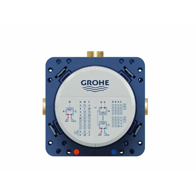 GROHE Smart Control Concealed Thermostat 2 Button Round Brushed Cool Sunrise