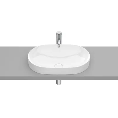 Image for Roca Inspira Round Oval Semi Inset Basin 550mm x 370mm Gloss White