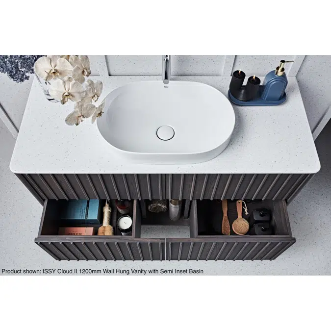 Roca Inspira Round Oval Semi Inset Basin 550mm x 370mm Gloss White