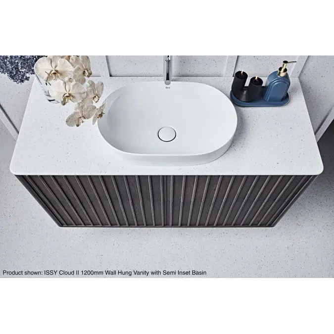 Roca Inspira Round Oval Semi Inset Basin 550mm x 370mm Gloss White