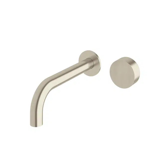 Milli Pure Progressive Wall Basin Mixer Tap System 200mm Brushed Nickel (3 Star)