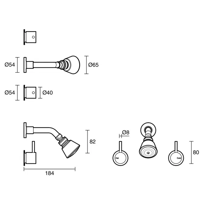 BIM objects Free download! Sussex Scala Shower Set Chrome (3 Star