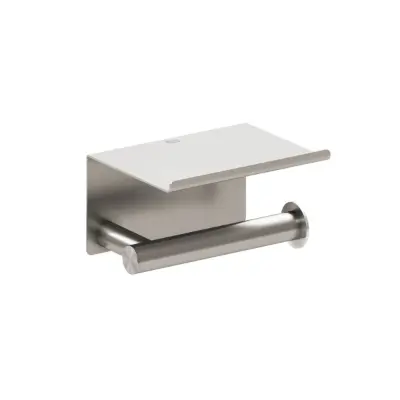 billede til Roca Ona Toilet Roll Holder with Cover Brushed Nickel