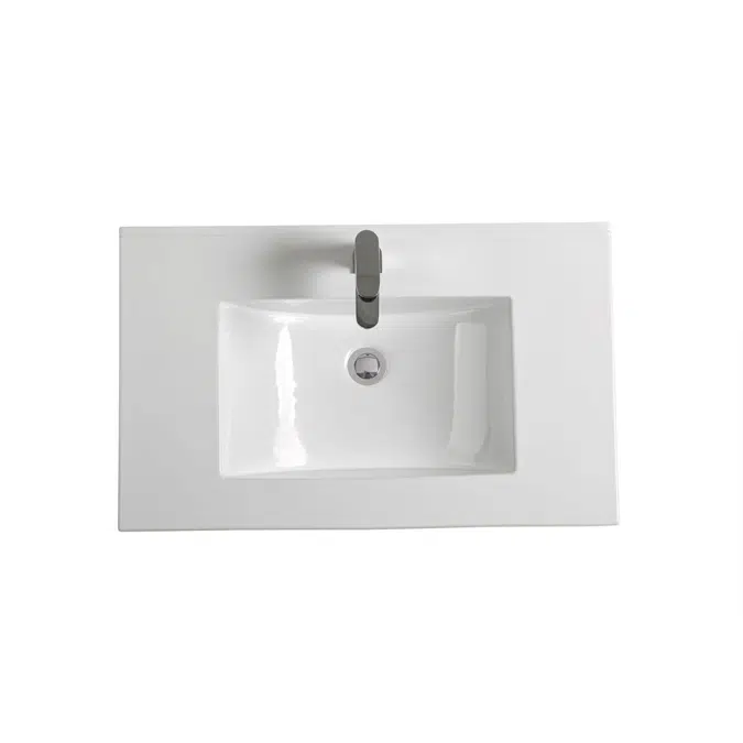 Posh Bristol MK2 750mm Vanity Unit with Kick Centre Bowl 1 Door and 3 Right Hand Drawers 1 Taphole White