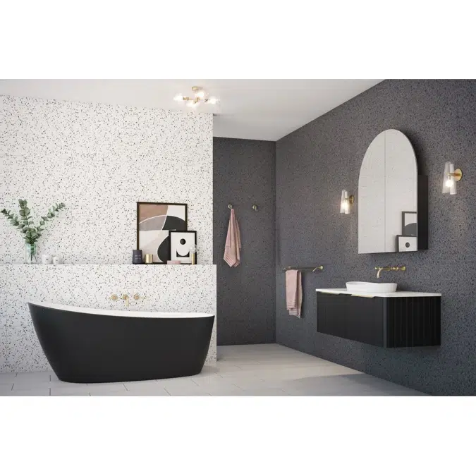 Kado Neue Arch 900 x 1050mm 2 Door Mirrored Shave Cabinet