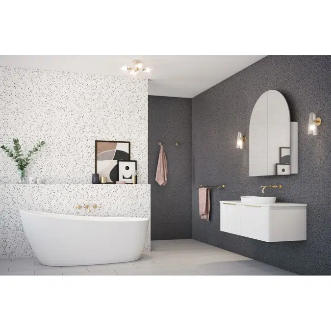Kado Neue Arch 900 x 1050mm 2 Door Mirrored Shave Cabinet