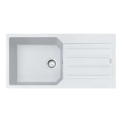 Image for Franke Urban City UCG611-100 Granite Single Bowl Inset Sink with Drainer Polar White