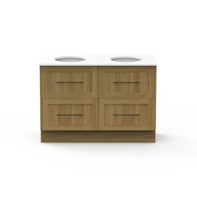 Kado Lux 1200mm All Drawer Floor Mounted Vanity Unit 4 Drawers Double Vanity (No Basin) için görüntü