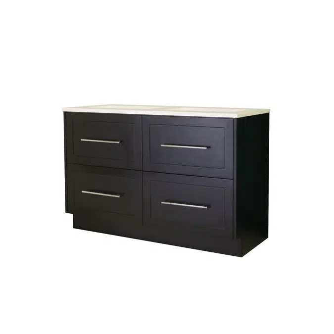 Kado Lux 1200mm All Drawer Floor Mounted Vanity Unit 4 Drawers Double Vanity (No Basin)