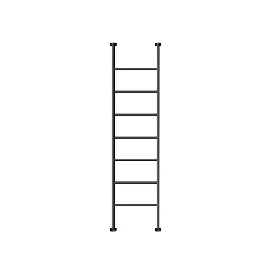 imagem para Milli Mood Edit Heated Towel Rail Floor to Ceiling (Hardwired Ceiling Cable Entry) 550mm Matte Black