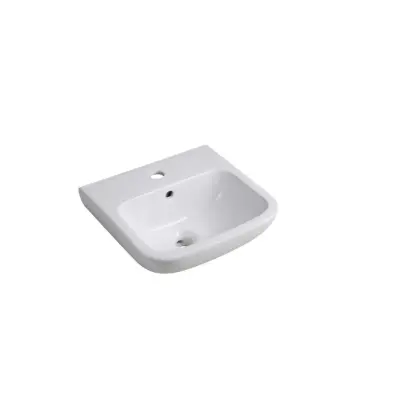 billede til Wolfen Wall Basin 400 x 365 x 175mm with Overflow & fixings 1 Taphole White
