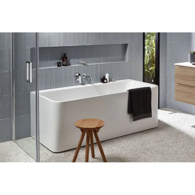 Posh Domaine Back to Wall Freestanding Bath 1700 x 750mm White