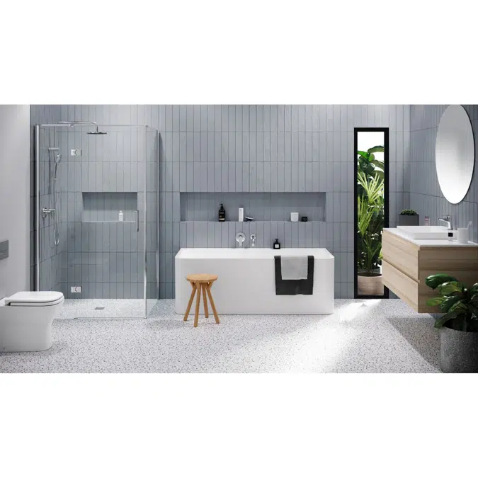 Posh Domaine Back to Wall Freestanding Bath 1700 x 750mm White