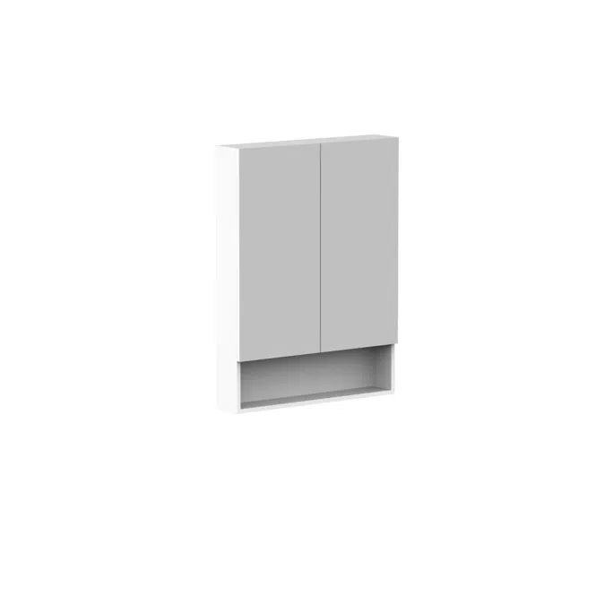 Posh Domaine 750mm x 1000mm Open Shelf Shaving Cabinet 2 Door