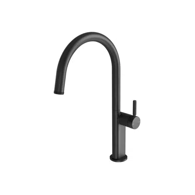 Image for Milli Etch Gooseneck Sink Mixer Matte Black (5 Star) Lead Free