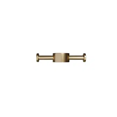 Image for Milli Mood Edit Vertical Heated Towel Rail Robe Hook PVD Brushed Gold