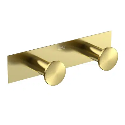 bilde for Roca Ona Double Robe Hook Brushed Brass