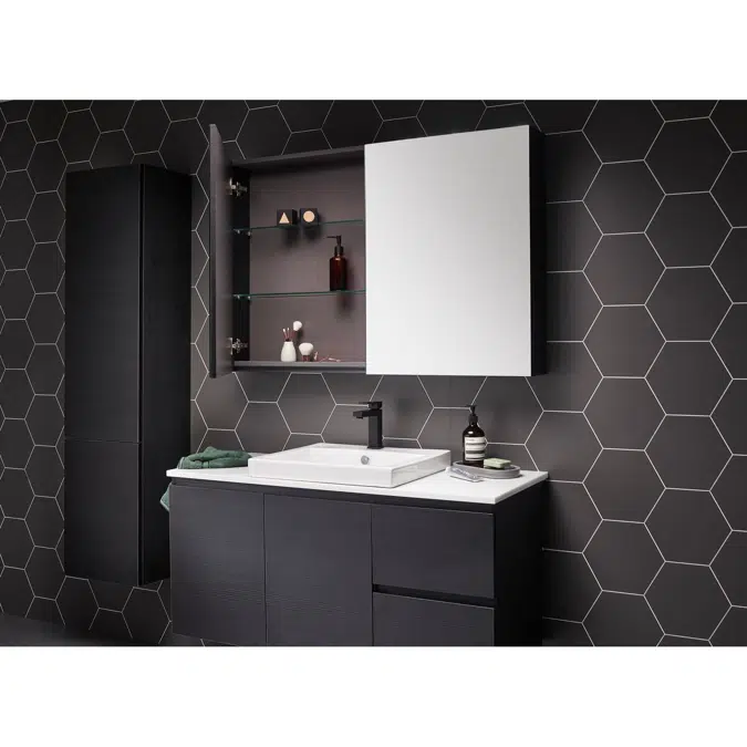 Posh Domaine 900mm x 800mm Shaving Cabinet Standard 2 Door