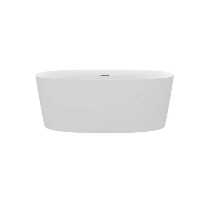 Kado Lux Freestanding Bath 1500mm x 700mm x 580mm with Overflow Matte White