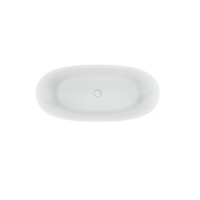 Kado Lux Freestanding Bath 1500mm x 700mm x 580mm with Overflow Matte White