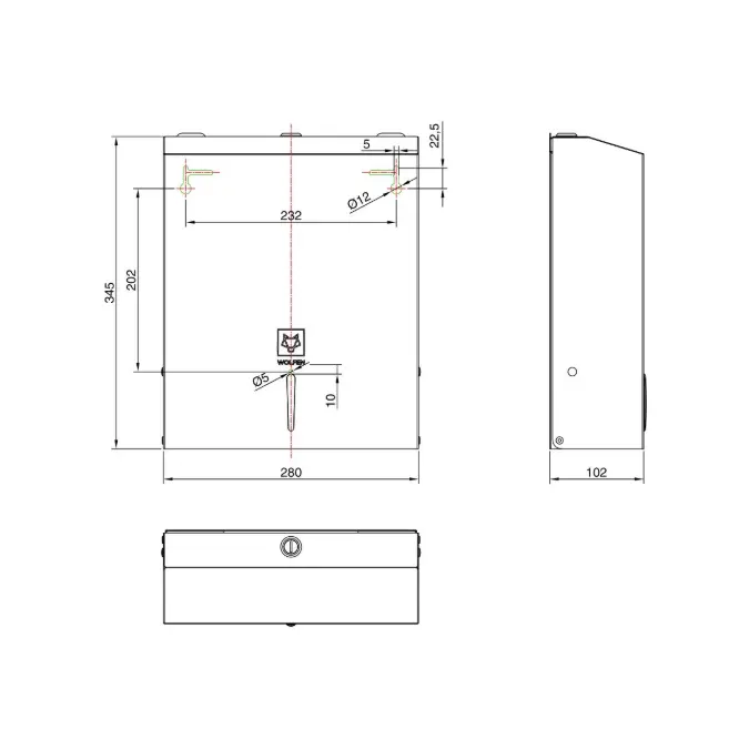 Wolfen Paper Towel Dispenser Stainless Steel